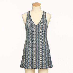 AQUA by Bloomingdales Womens Medium Crochet Sleeveless Boho Dress EUC
